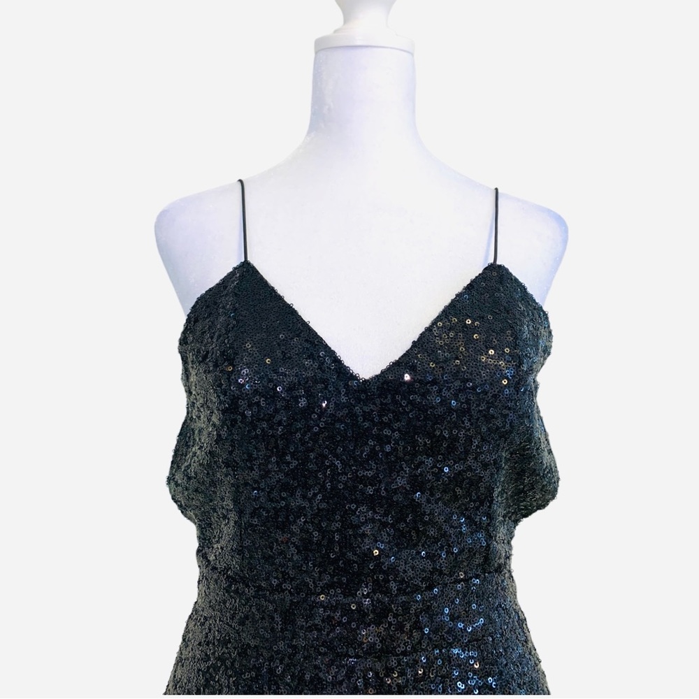 Rehab | Nearly Naked Backless Sequin Midi Dress Black Size S - Picture 4 of 16